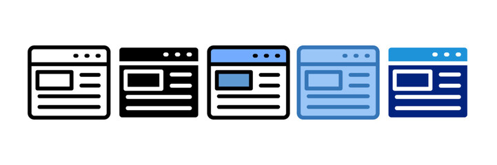 web page icon element for design
