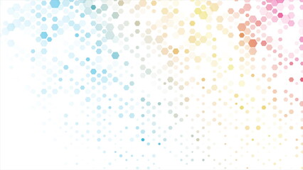 Poster - Colorful minimal hexagonal halftone abstract tech background