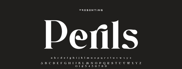 Poster - Luxury serif font in modern style. Elegant wedding alphabet letters font and number. Typography Luxury classic lettering serif fonts decorative vintage retro logo