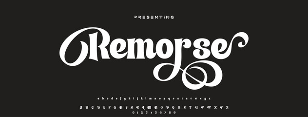 Poster - Luxury serif font in modern style. Elegant wedding alphabet letters font and number. Typography Luxury classic lettering serif fonts decorative vintage retro logo