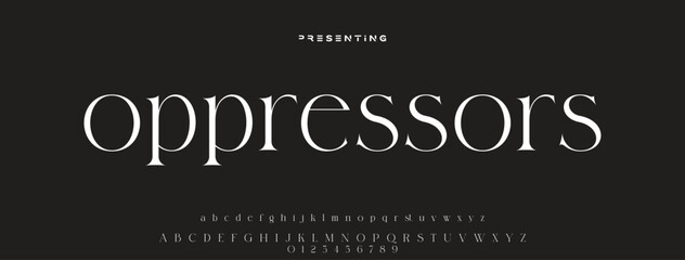 Poster - Luxury serif font in modern style. Elegant wedding alphabet letters font and number. Typography Luxury classic lettering serif fonts decorative vintage retro logo