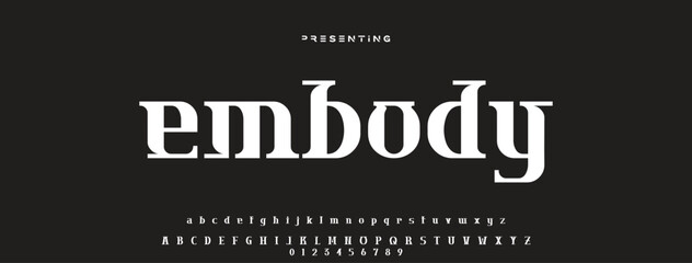 Poster - Luxury serif font in modern style. Elegant wedding alphabet letters font and number. Typography Luxury classic lettering serif fonts decorative vintage retro logo