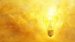 © Olena - Illuminate Your Ideas: Bright Vision of Innovation Against a Yellow Backdrop
