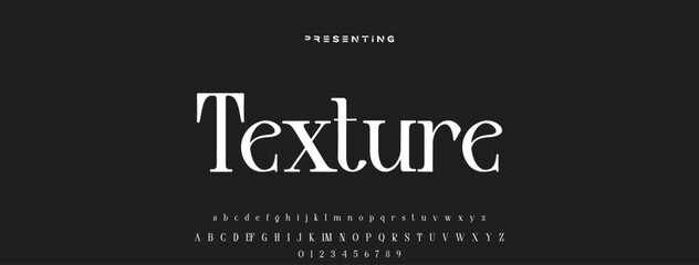 Poster - Elegant alphabet letters font logo. Typography luxury classic lettering serif fonts decorative wedding vintage retro logos, design for fashion, beauty shop and brand. vector illustration