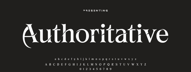 Poster - Elegant alphabet letters font logo. Typography luxury classic lettering serif fonts decorative wedding vintage retro logos, design for fashion, beauty shop and brand. vector illustration