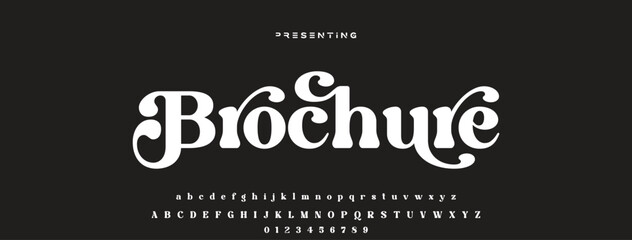 Poster - Elegant alphabet letters font logo. Typography luxury classic lettering serif fonts decorative wedding vintage retro logos, design for fashion, beauty shop and brand. vector illustration