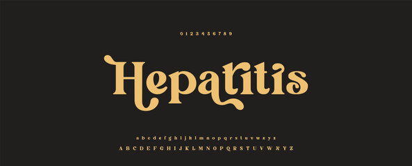 Poster - Elegant alphabet letters font logo classic minimal fashion designs. Typography modern sans fonts and number for logo brand. vector illustration