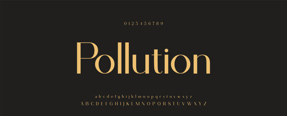 Poster - Elegant alphabet letters font logo classic minimal fashion designs. Typography modern sans fonts and number for logo brand. vector illustration