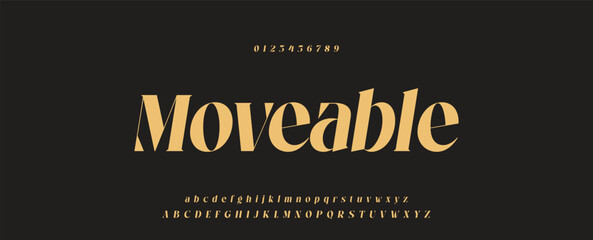 Poster - Elegant alphabet letters font logo classic minimal fashion designs. Typography modern sans fonts and number for logo brand. vector illustration