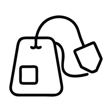 Tea bag icon symbol on white background Premium Vector