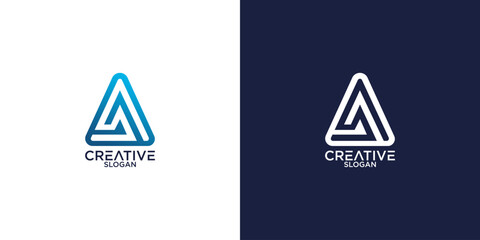 Fototapete - letter a abstract monogram logo design