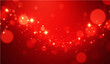 © SAHAD - abstract Red Christmas holiday background with glowing lights hearts and stars festive winter celebration design