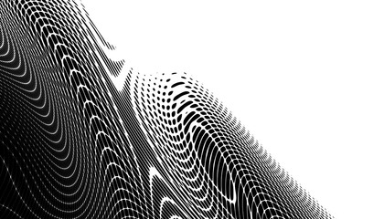 Poster - Monochrome gradient halftone dots background. Overlay png illustration. Abstract grunge dots on transparent background