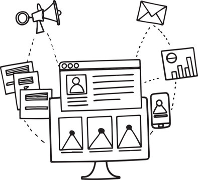Email icon vector illustration set with business design symbols for web