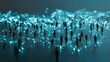 © PixelVista - a network of people connected to each other with glowing lights on them and a blue background .