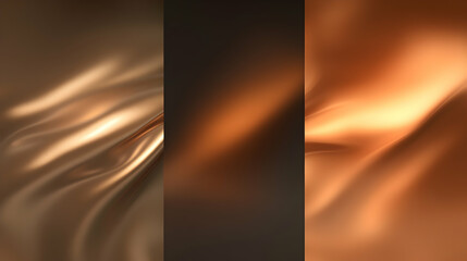 Wall Mural - Abstract bronze background with flowing shapes and smooth textures for elegant designs