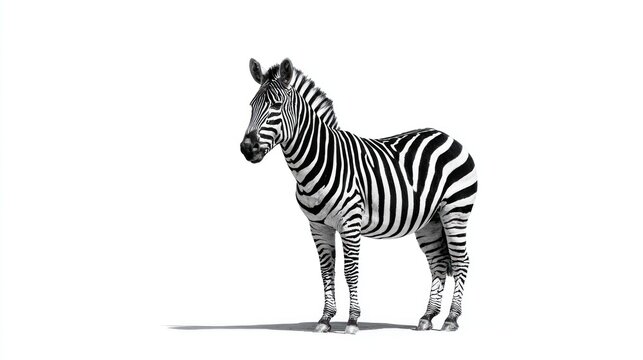 Zebra profile on white background (1)