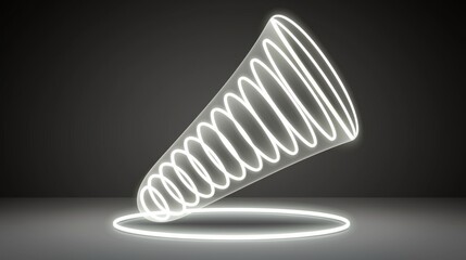 Poster - Abstract Glowing Spiral: A Modern Neon Art Piece