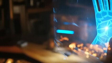 Digital Hand Interaction: Futuristic Technology and Interface Design