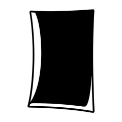 Poster - Abstract Illustration of Black Curved Sheet with Rounded Corners on White Background
