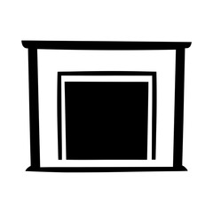 Poster - Simple black and white boxy frame design with varying line widths