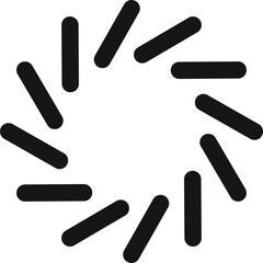Poster - Loading icon featuring rounded lines rotating in a circular motion, effectively conveying dynamic progress and activity. Ideal for representing buffering and processing in digital interfaces
