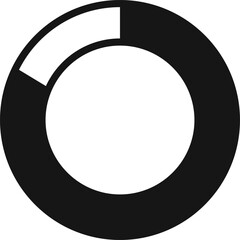 Poster - Loading bar indicating twenty five percent progress, featuring a minimalist black and white design. Simple icon representing an ongoing download, perfect for digital and online contexts