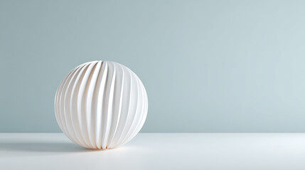 Aufkleber - Wavy Glass shape on light background. 3d rendering illustration.