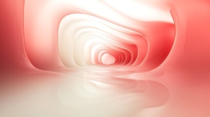 Wall Mural - Abstract red and white tunnel background for modern futuristic design concept projects