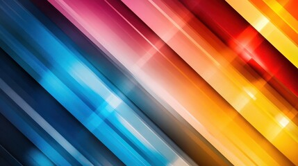 Poster - A striking abstract background displays vibrant colorful stripes, blending various hues, perfect for modern design projects or artistic expressions representing creativity and inspiration.