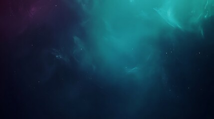 Wall Mural - Ethereal teal blue nebula cloudscape with stardust, cosmic background for modern design projects