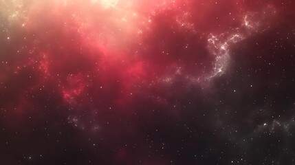 Wall Mural - Red and white nebula in space with glowing stars and cosmic clouds background, perfect for wallpaper