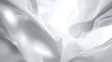 Wall Mural - Abstract white glossy material background. Modern shiny surface design and texture concept