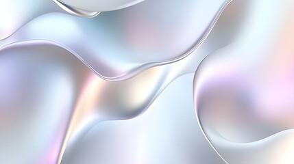Wall Mural - Abstract iridescent flowing waves background. Holographic liquid art wallpaper design