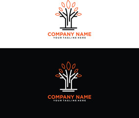 Leinwandbilder - Elegant Tree Logo Design for Business Branding