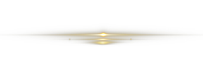 Poster - Png Glowing horizontal line of yellow light with shining glow and beam effect. Futuristic energy strip with shimmer, glare and neon glow.