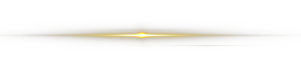 Aufkleber - Png Glowing horizontal line of yellow light with shining glow and beam effect. Futuristic energy strip with shimmer, glare and neon glow.