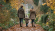 © Muhammad Irfan - Parents Walking with Toddler Through Autumn Park