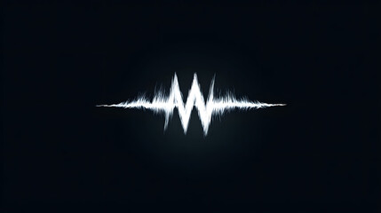 Fototapete - Digital Sound Wave: A luminous visualization of a sound wave dances across the image, evoking a sense of innovation and technological wonder. It's a symbol of the hidden energy around us.