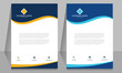 © samina - Adobe Illustrator Artwork: Modern corporate letterhead templates in orange and blue