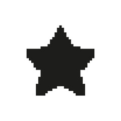 Fototapete - Pixelated Star Icon. Achievement, Rating, And Excellence Symbol. Retro Gaming Style. Isolated Vector Illustration