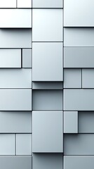 Poster - Monochromatic Arrangement of Geometric Forms with Subtle Shadow Play