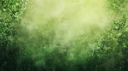 Poster - Closeup of abstract rough green and white art painting texture