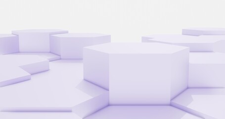 Poster - Podium geometric shape with space for object minimal background 3d render