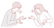 © drawlab19 - An illustration showing a couples heated argument, vividly highlighting their emotions and rising tension
