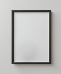 Aufkleber - Minimalist black frame photo or artwork display with blank white background
