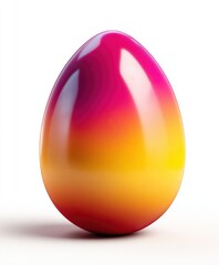 Poster - Vibrant multicolored egg with smooth glossy surface and gradient design