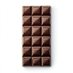 Poster - Full chocolate bar with smooth glossy surface and rich milk flavor on white background