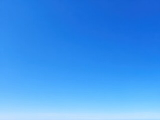 Aufkleber - Clear blue sky with clouds and distant horizon over open landscape scenery