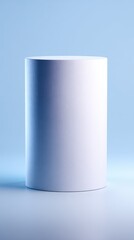 Aufkleber - Minimalist white cylindrical pedestal on blue background for display or product showcase